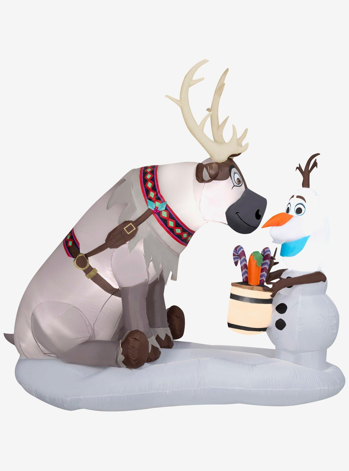 Inflable navideño de Frozen con Olaf y Sven