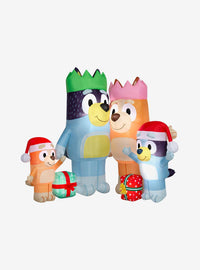 Inflable navideño de Bluey y su familia