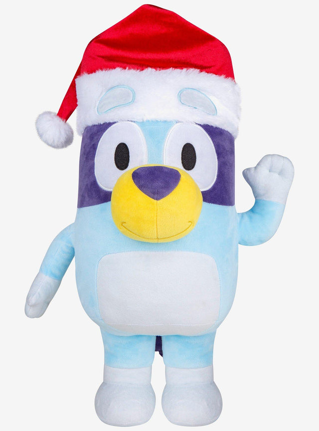 Figura navideña de Bluey con gorro de Santa