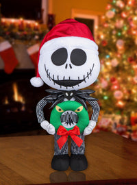 Adorno navideño de Jack Skellington con corona monstruosa