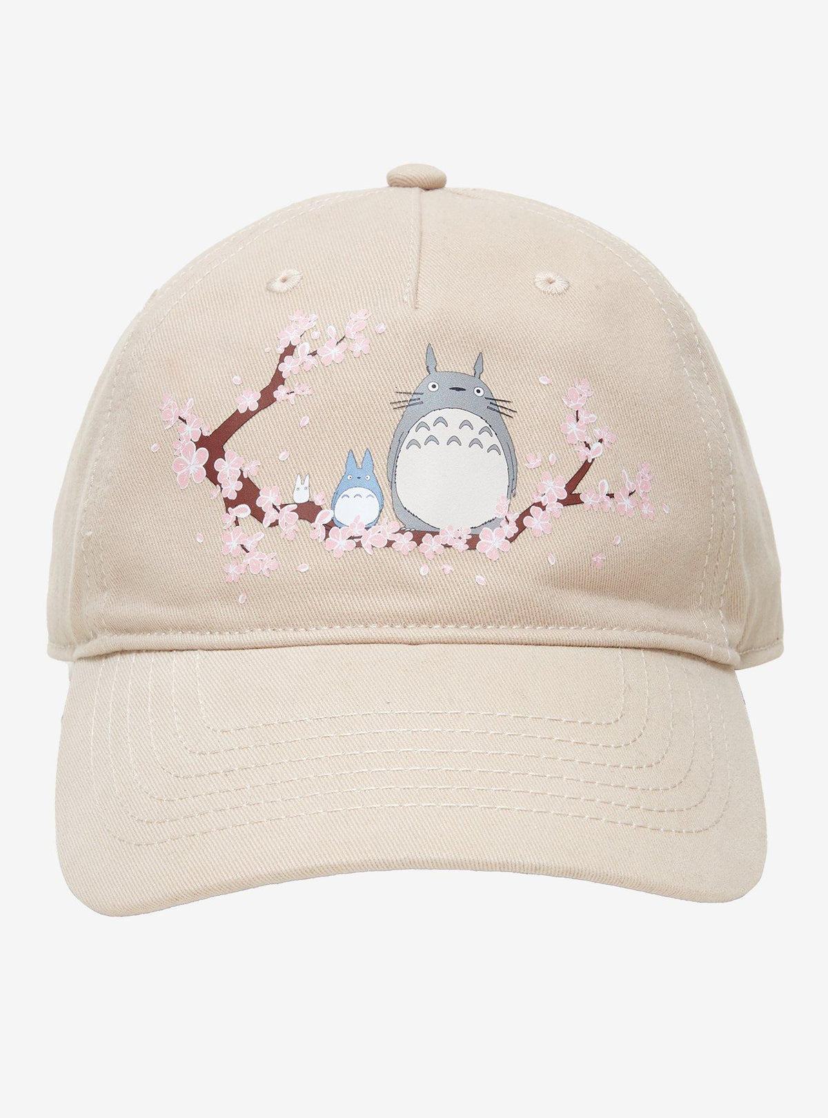 Gorra beige Mi vecino Totoro con flores de cerezo