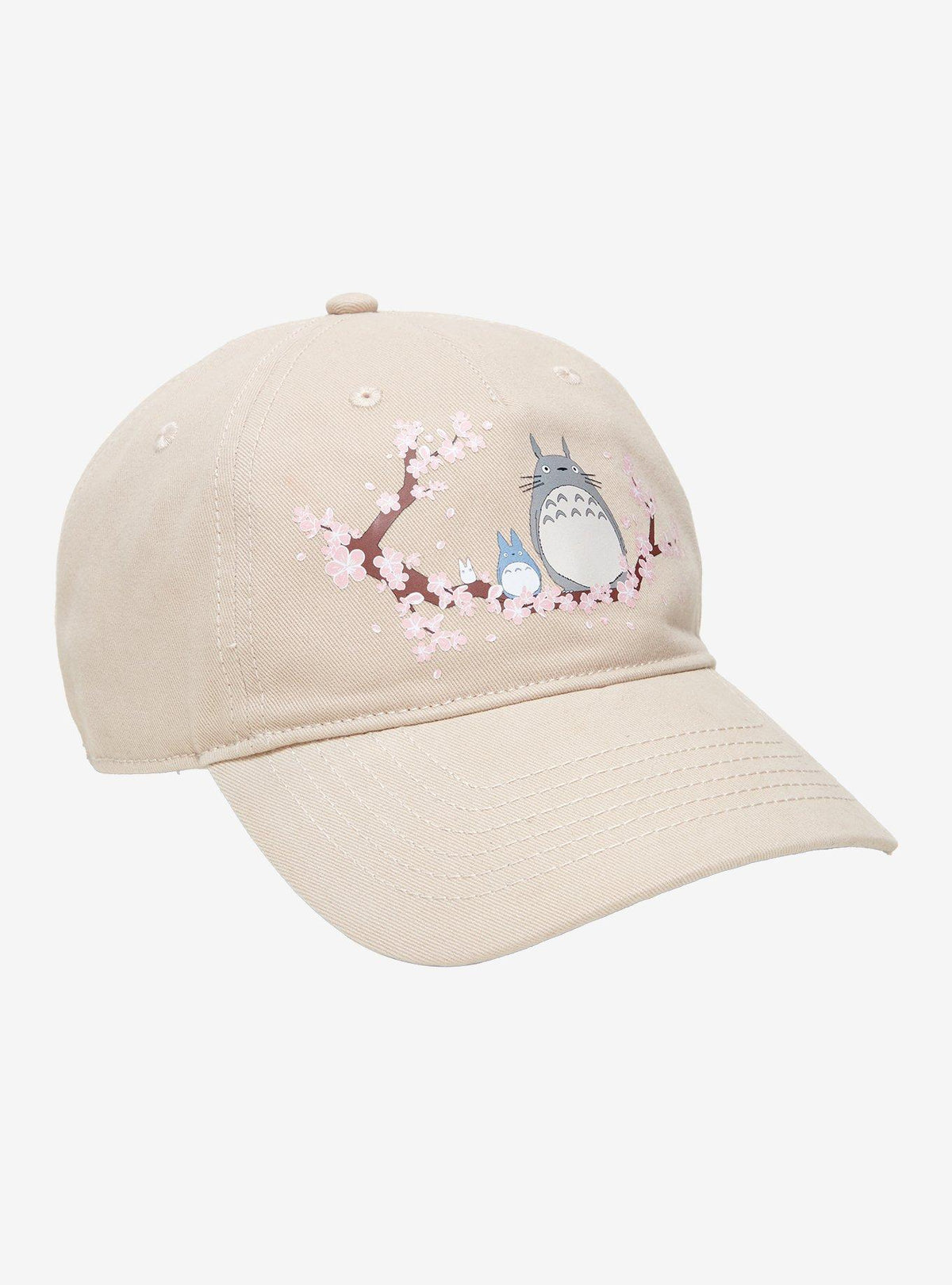 Gorra beige Mi vecino Totoro con flores de cerezo