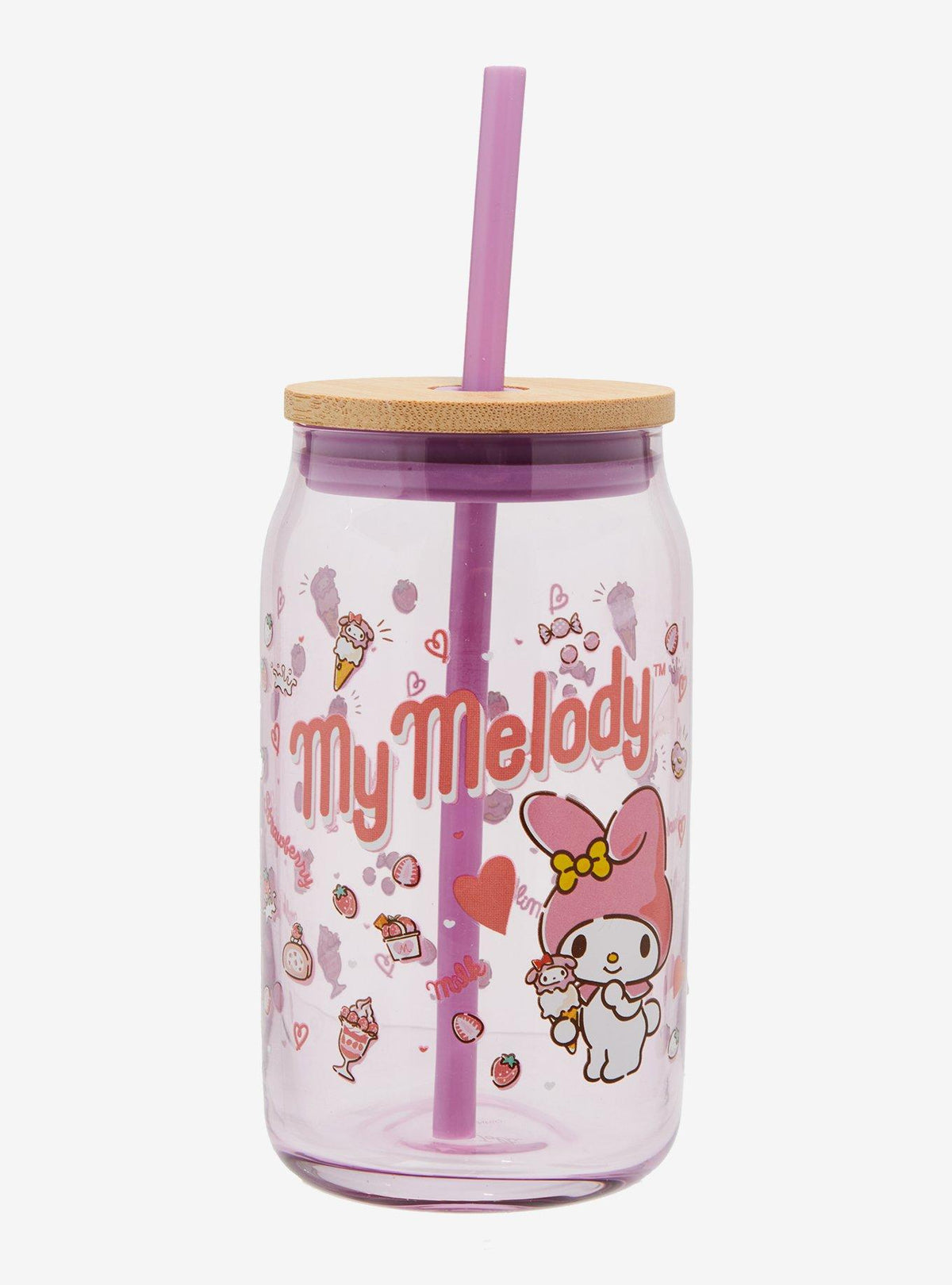 Vaso de vidrio para llevar My Melody