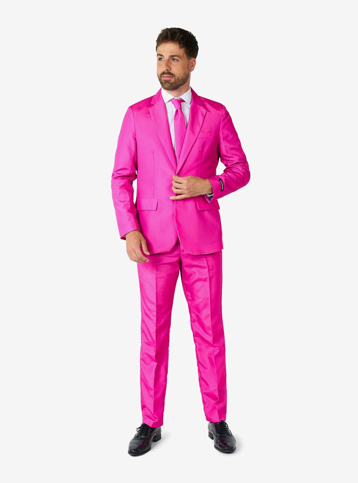 Traje rosado liso