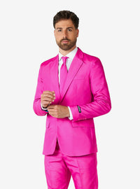 Traje rosado liso