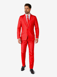 Traje rojo liso