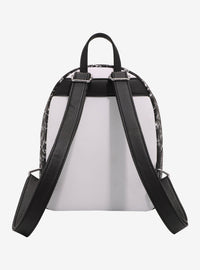Mochila mini negra y blanca de Alice in Wonderland