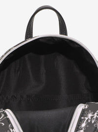 Mochila mini negra y blanca de Alice in Wonderland