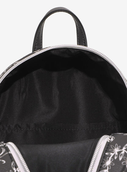 Mochila mini negra y blanca de Alice in Wonderland