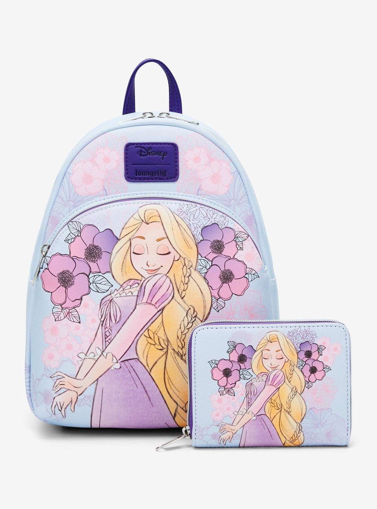Mini mochila Disney Enredados Rapunzel con flores pastel · Space Store