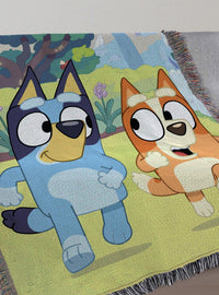 Manta de tapiz tejido Bluey trotando