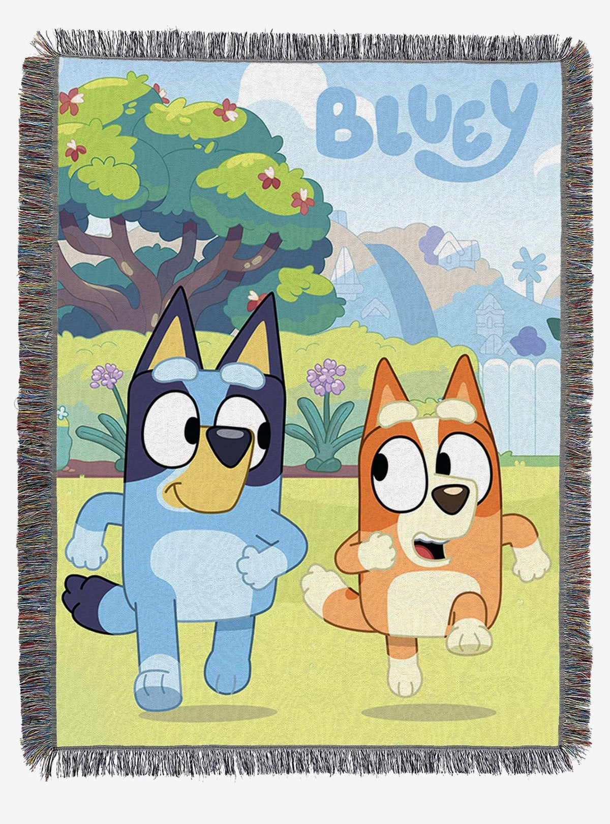 Manta de tapiz tejido Bluey trotando