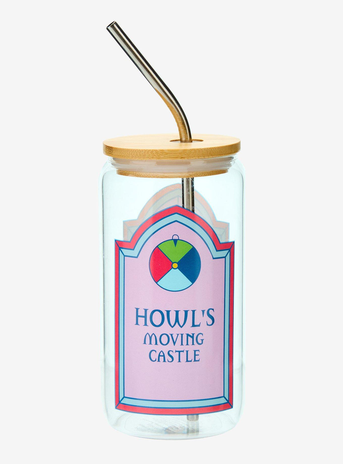 Vaso de vidrio Howl's Moving Castle con diseño de Calcifer