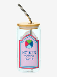 Vaso de vidrio Howl's Moving Castle con diseño de Calcifer