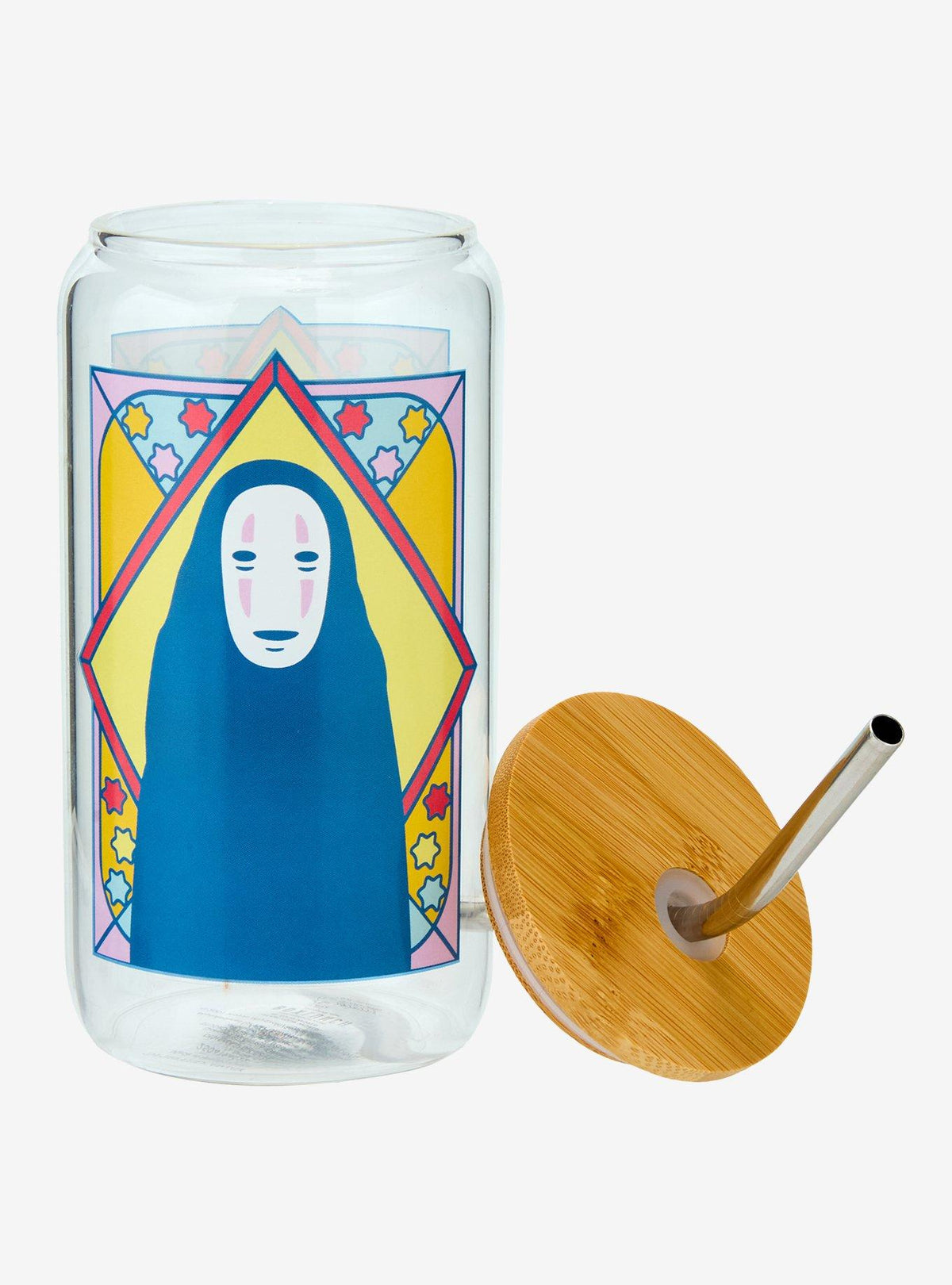 Vaso de vidrio El viaje de Chihiro con bombilla