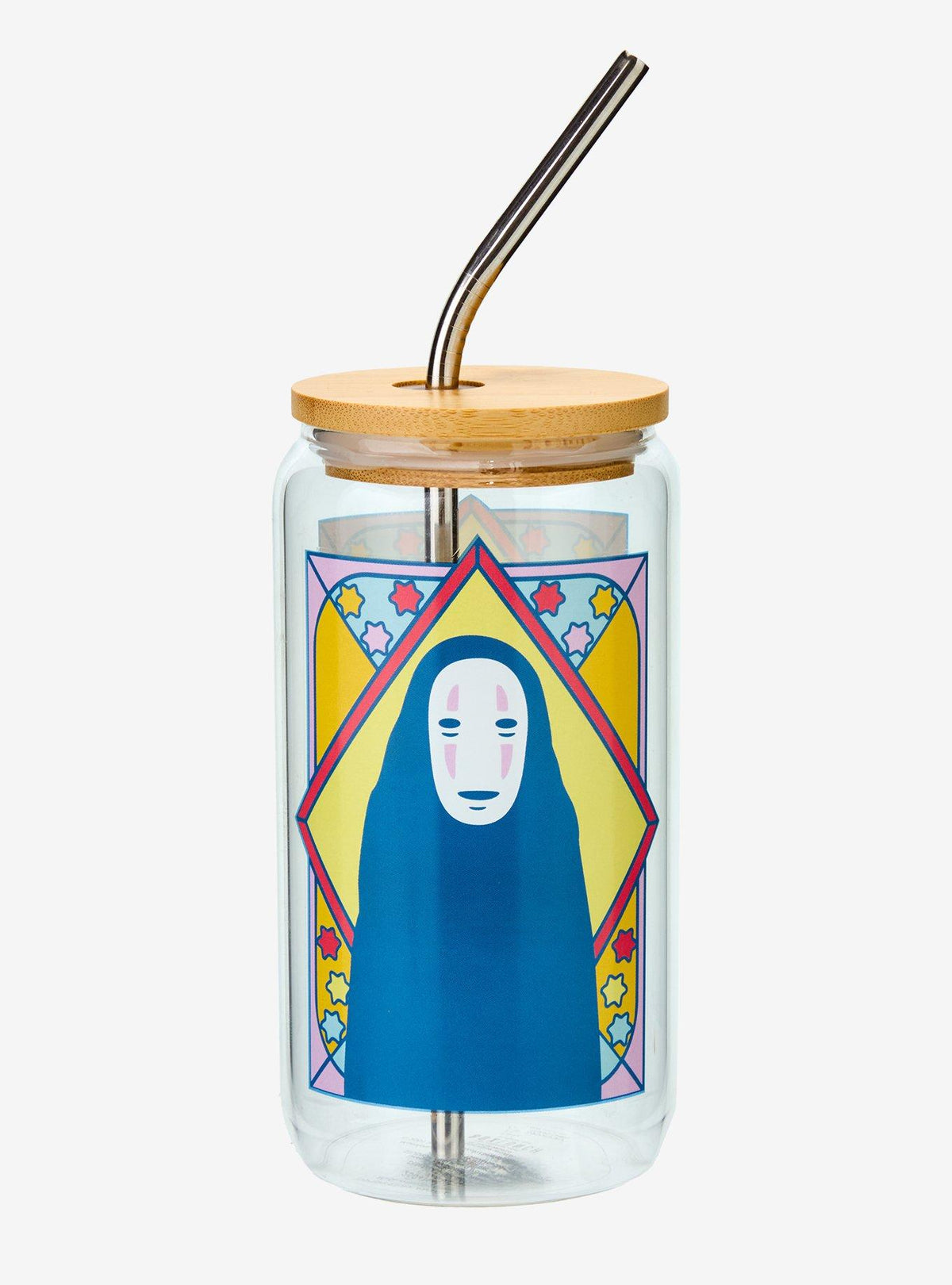 Vaso de vidrio El viaje de Chihiro con bombilla