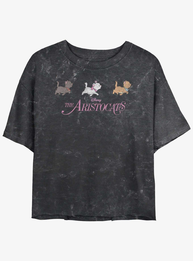 Polera crop The Aristocats con lavado mineral