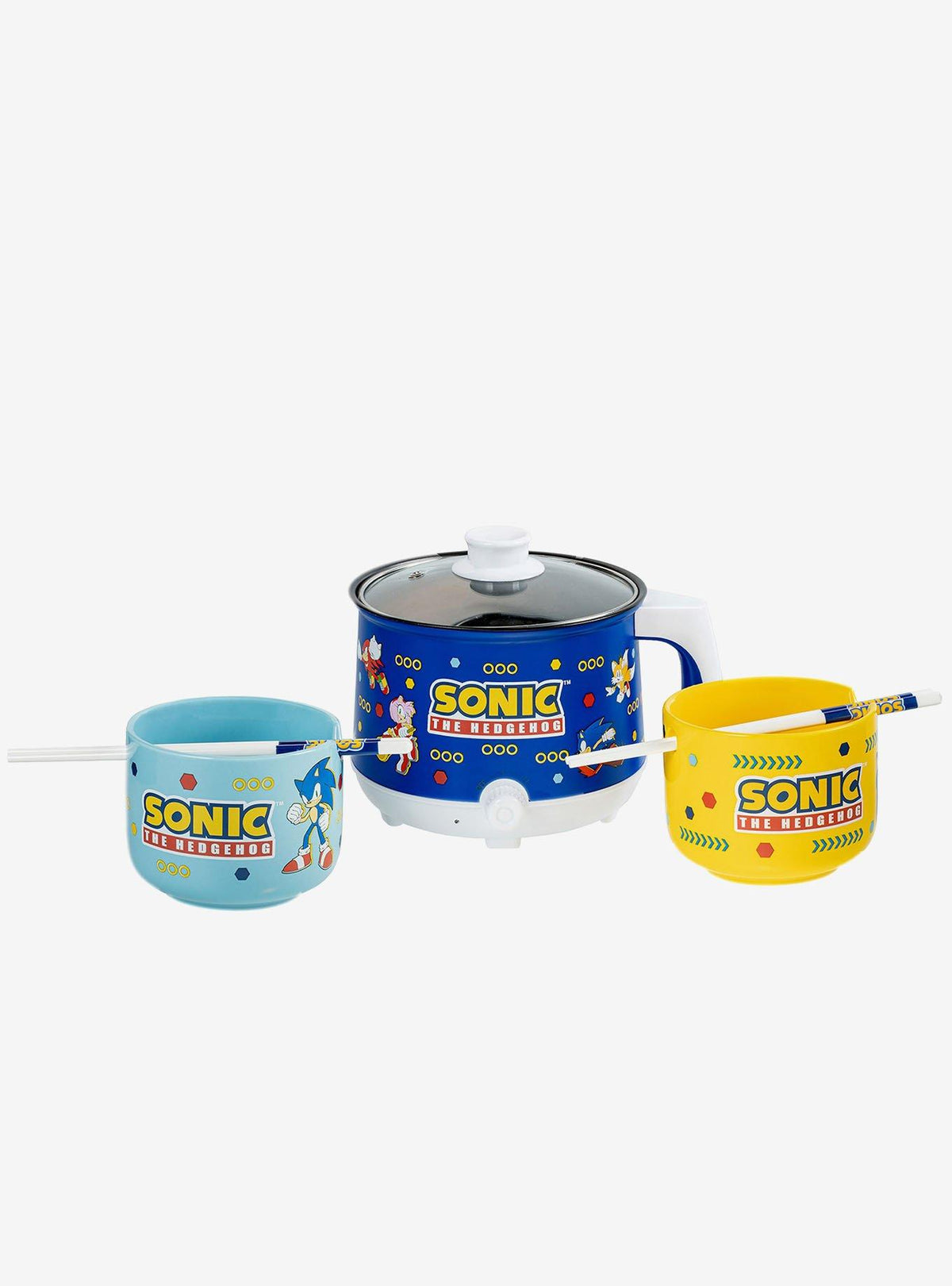 Olla eléctrica Sonic the Hedgehog con tazones para ramen