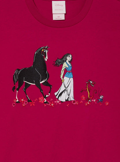 Polera bordada de Mulan para mujer