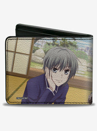 Billetera Fruits Basket con Yuki, Tohru y Kyo