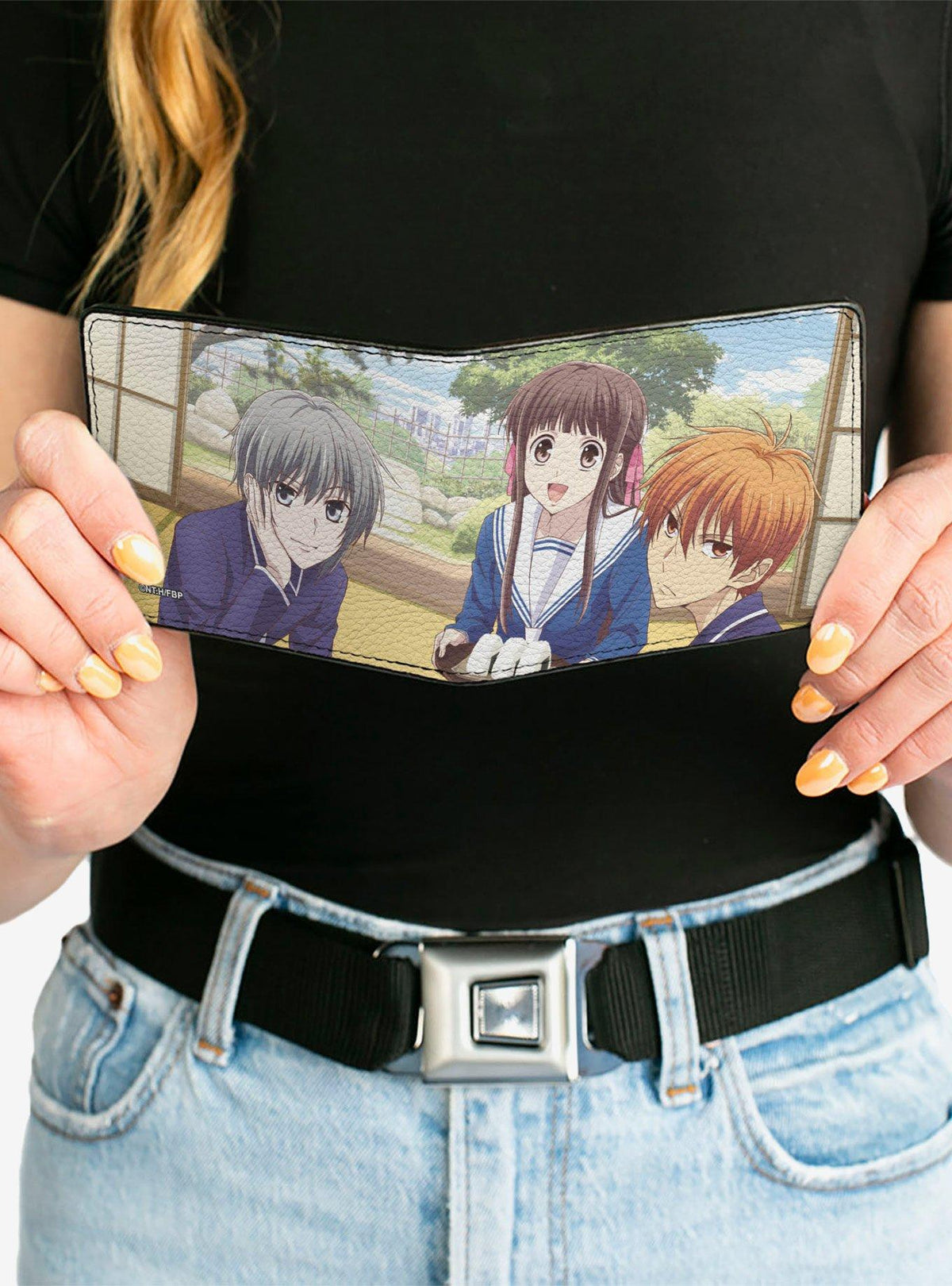 Billetera Fruits Basket con Yuki, Tohru y Kyo