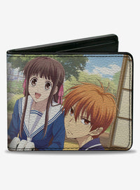 Billetera Fruits Basket con Yuki, Tohru y Kyo