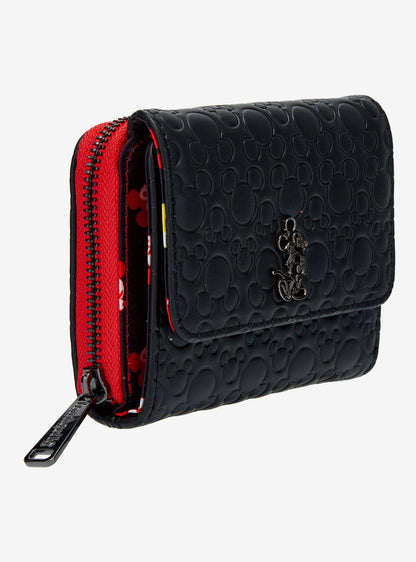 Billetera Disney Mickey Mouse con siluetas en relieve