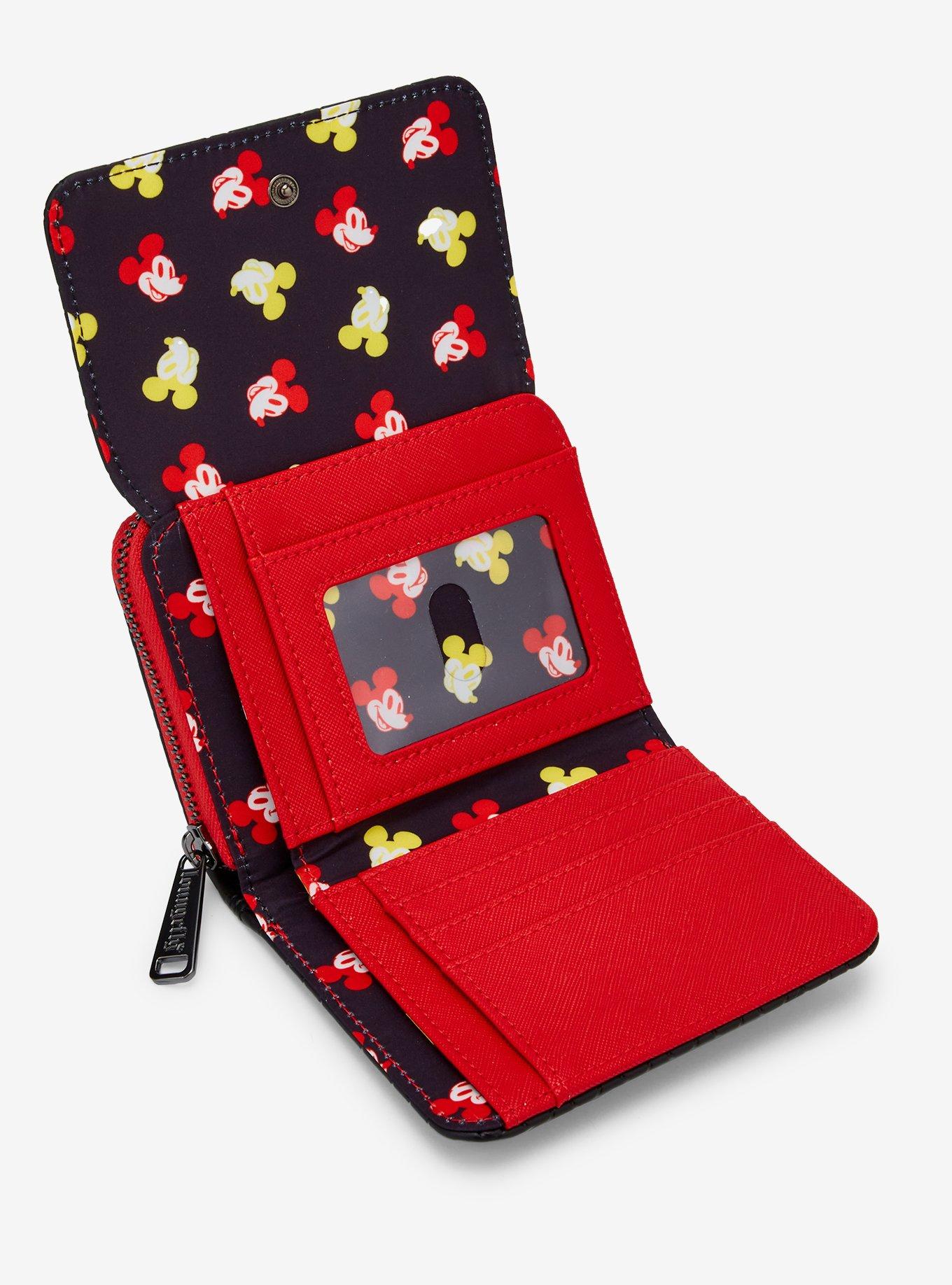 Billetera Disney Mickey Mouse con siluetas en relieve