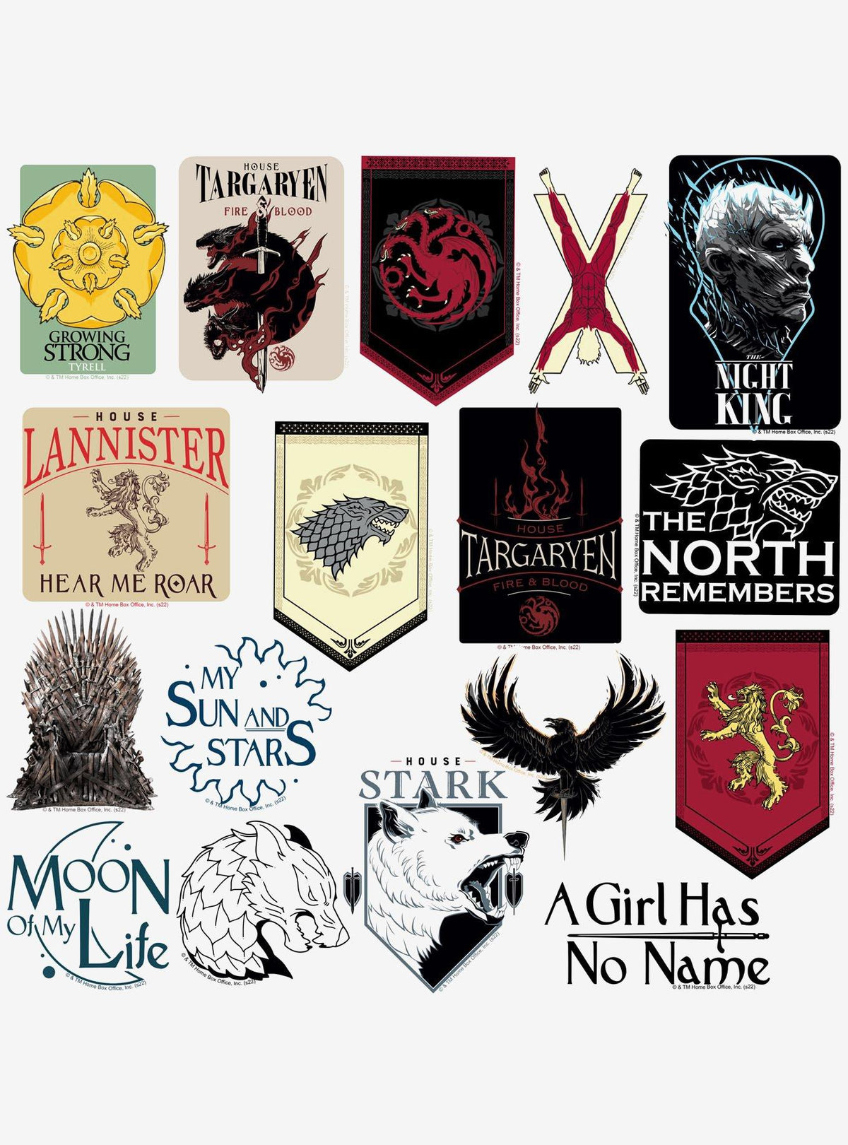 Pack de stickers Game of Thrones