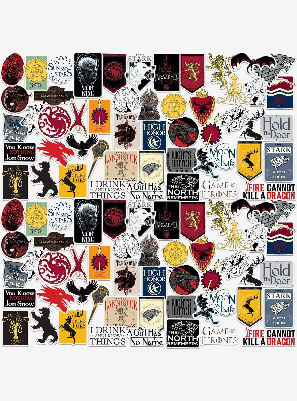 Pack de stickers Game of Thrones