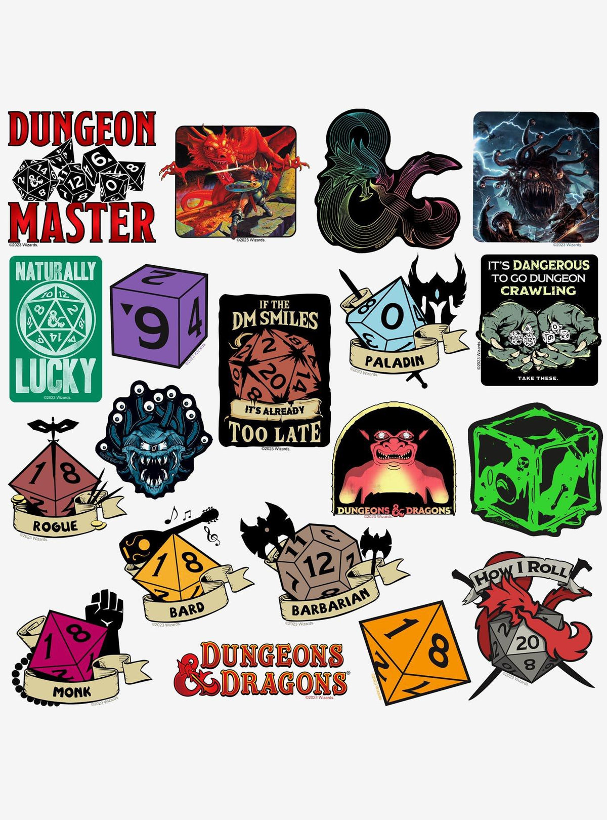 Set de stickers de Dungeons & Dragons