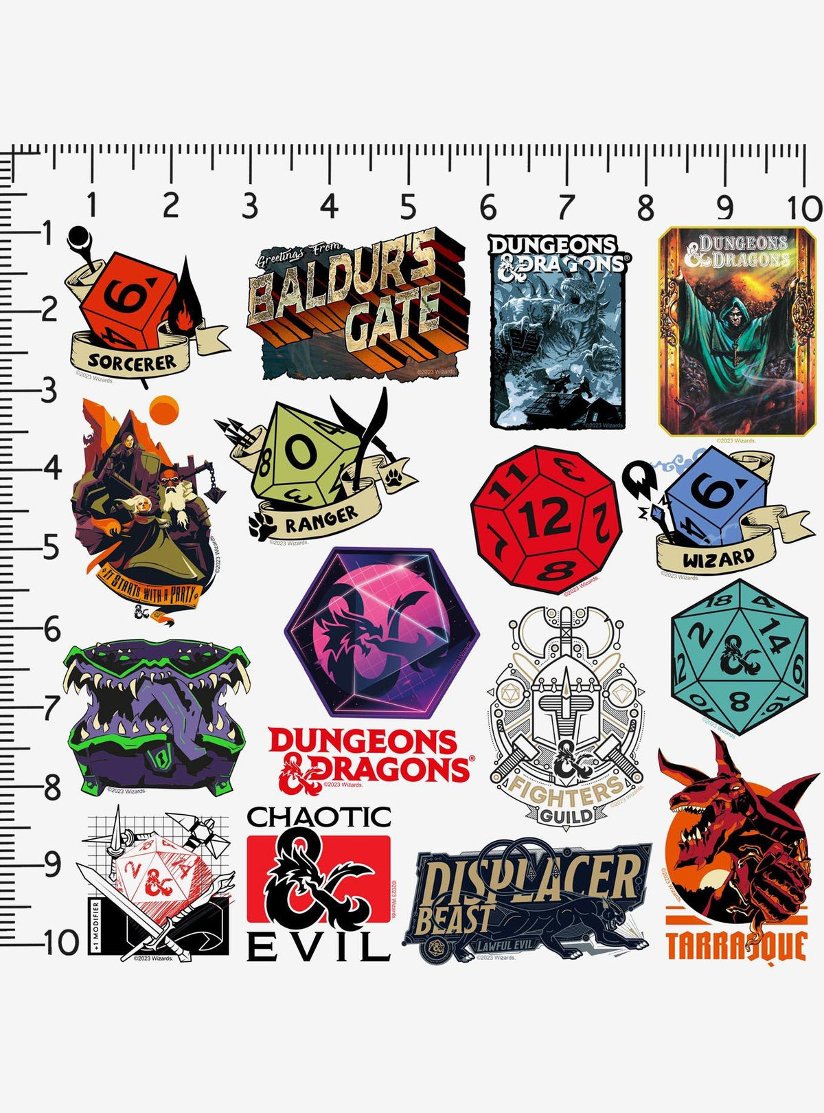 Set de stickers de Dungeons & Dragons