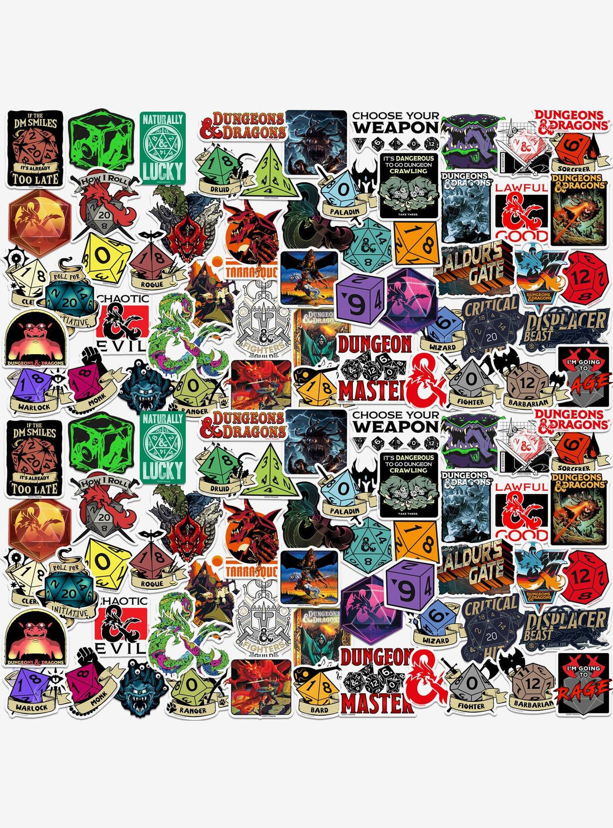 Set de stickers de Dungeons & Dragons