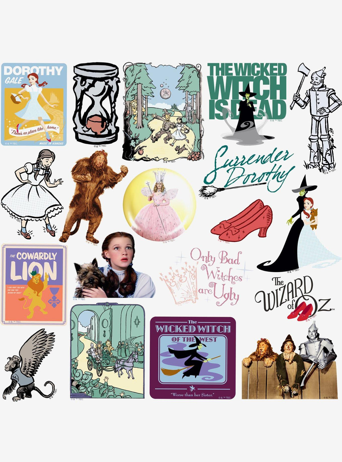 Pack de stickers El Mago de Oz