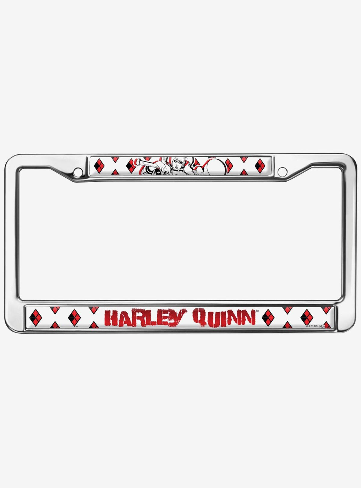 Marco metálico para patente Harley Quinn con diamantes