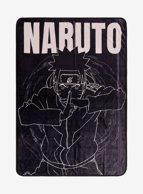 Manta en blanco y negro Naruto Shippuden