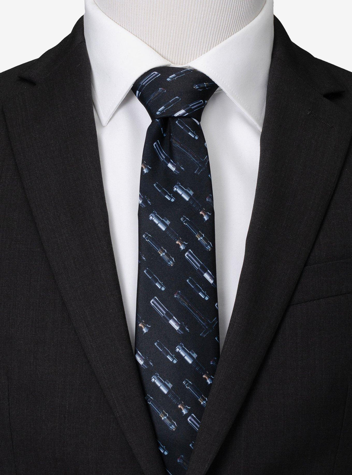 Corbata con diseño de sables de luz de Star Wars