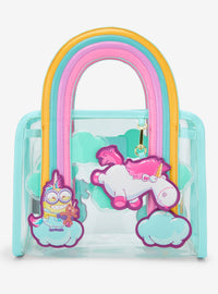 Bolso tote transparente de Minions con arcoíris