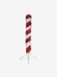 Bastón de caramelo LED rojo y blanco de 91 cm