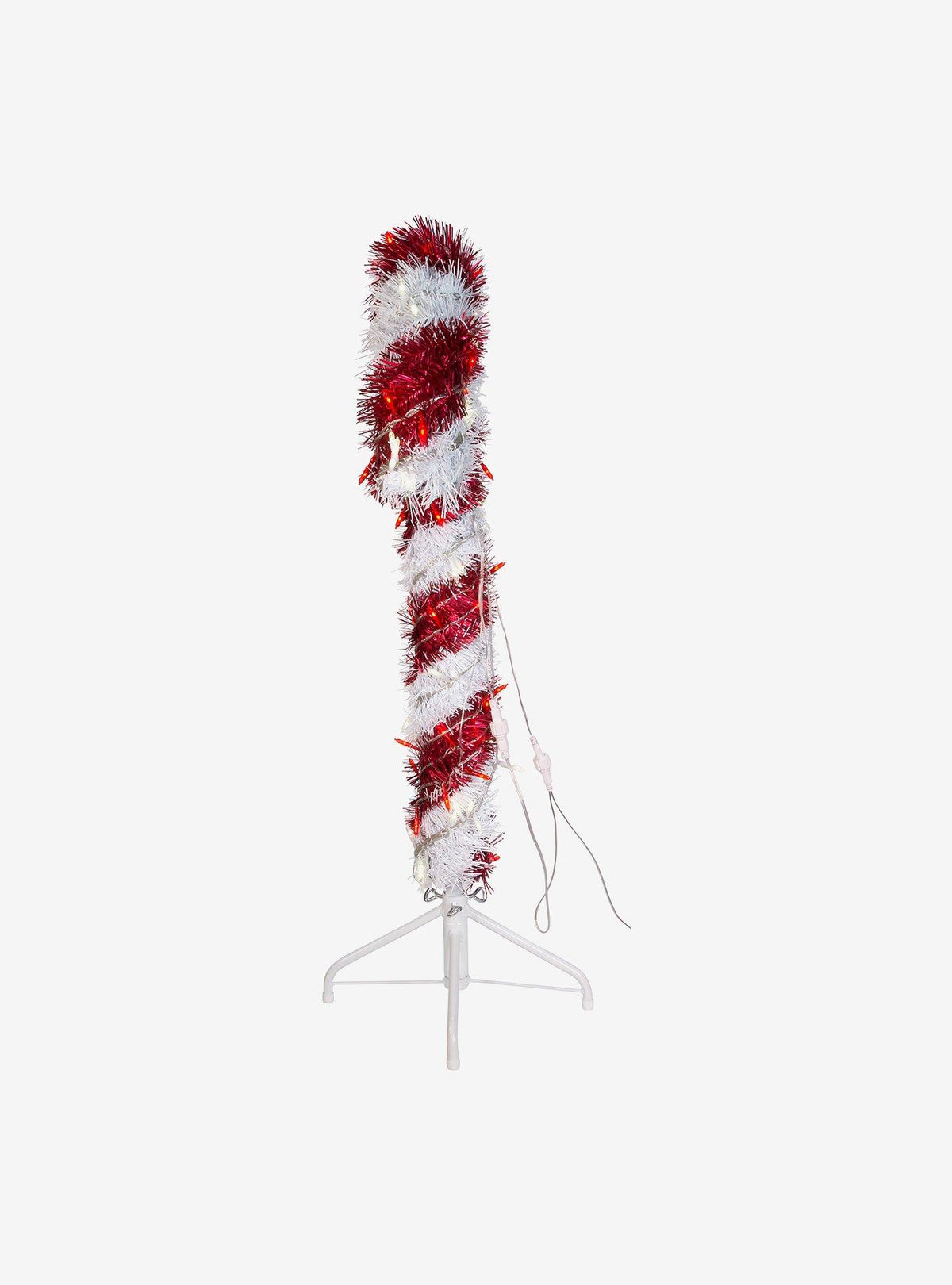 Bastón de caramelo LED rojo y blanco de 91 cm