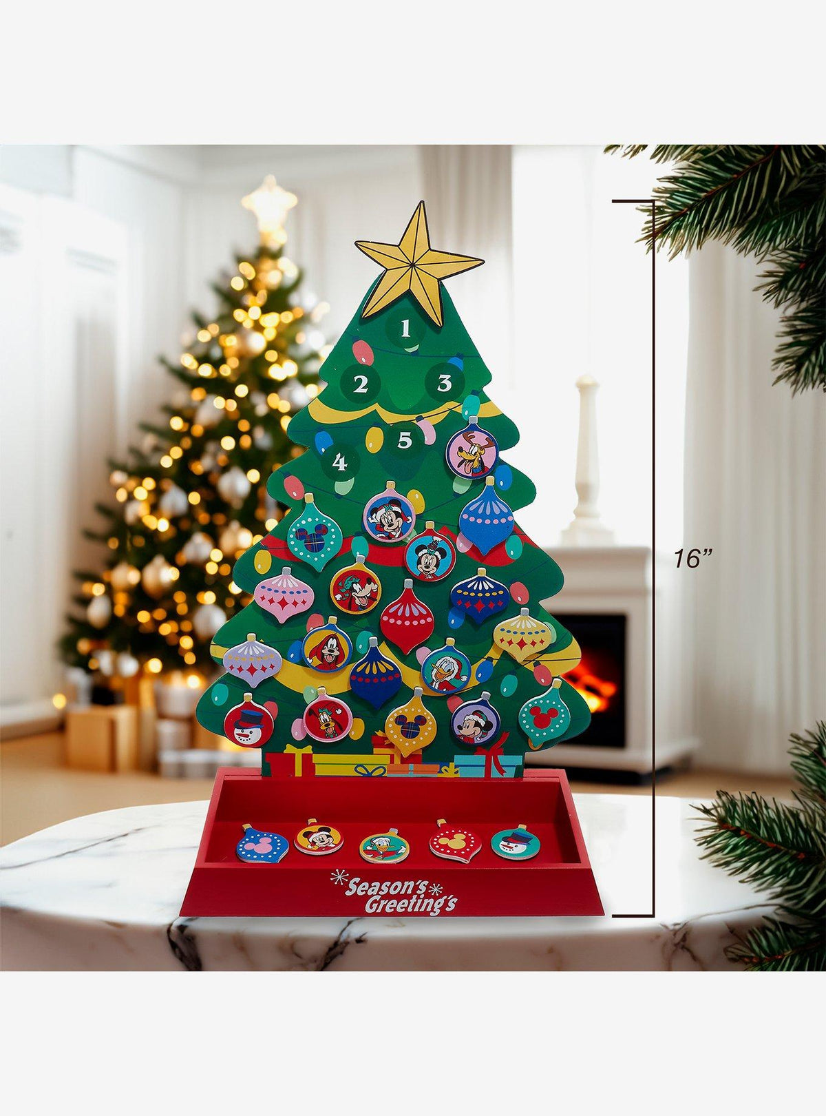 Árbol de Adviento Disney con adornos magnéticos