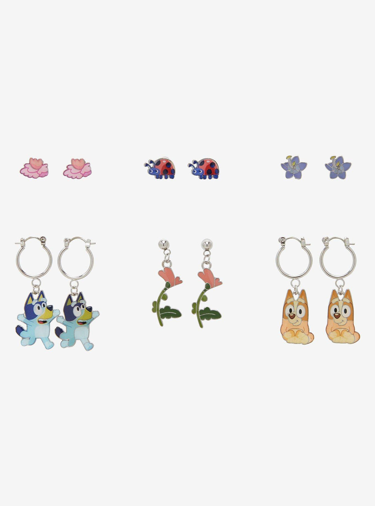 Set de aros Bluey y Bingo con flores · Space Store
