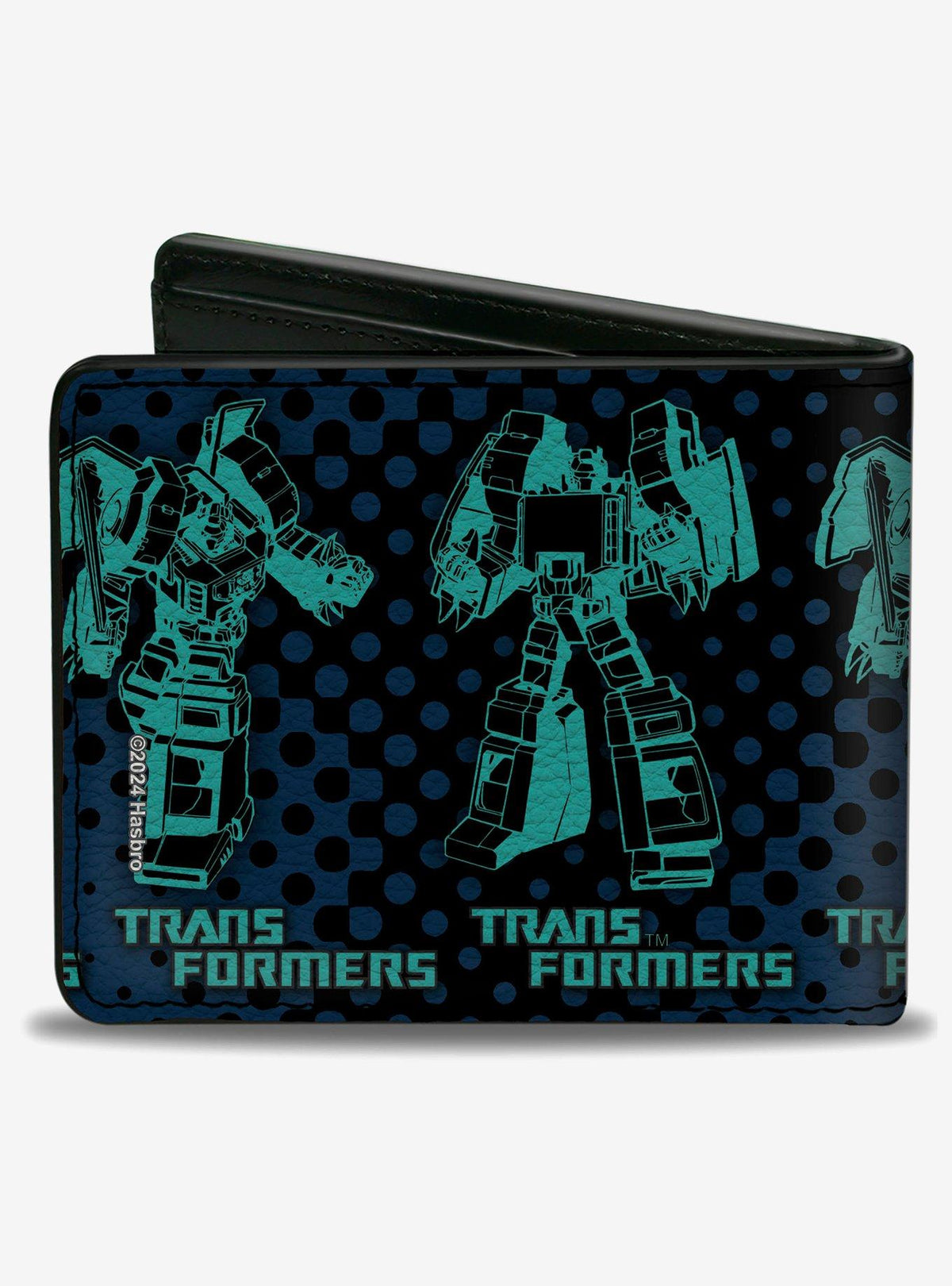 Billetera plegable Transformers Grimlock negra y azul