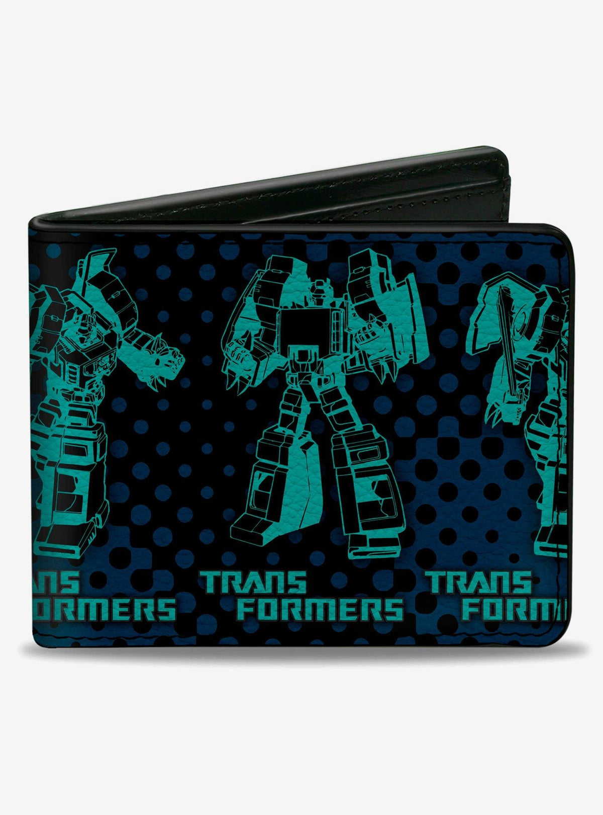 Billetera plegable Transformers Grimlock negra y azul