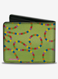 Billetera Candy Land con logo y camino del juego