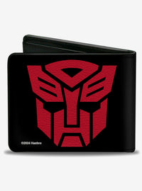 Billetera Transformers Escudo Autobot negra y roja