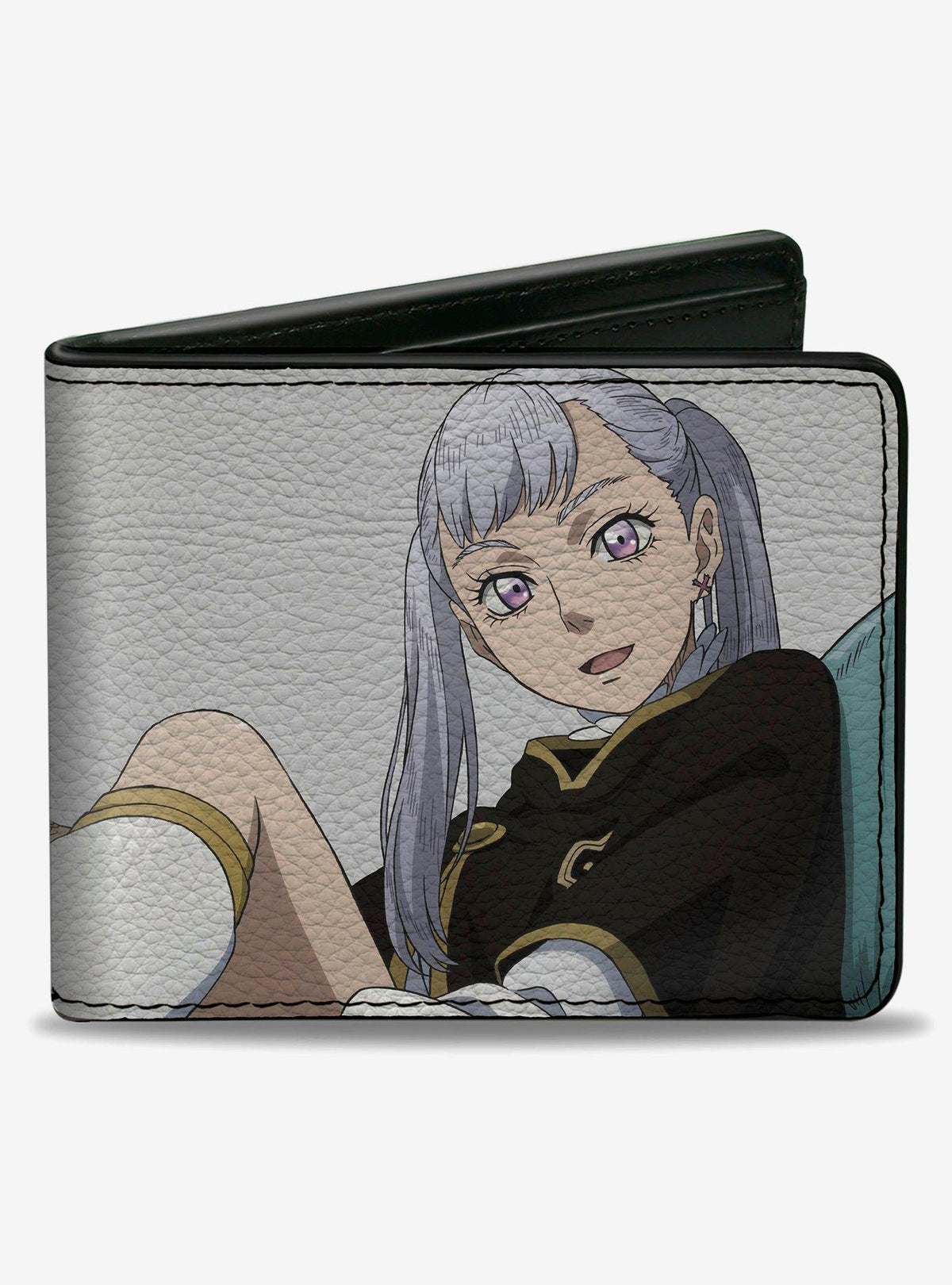 Billetera gris de doble pliegue Black Clover: Asta, Yami y Noelle