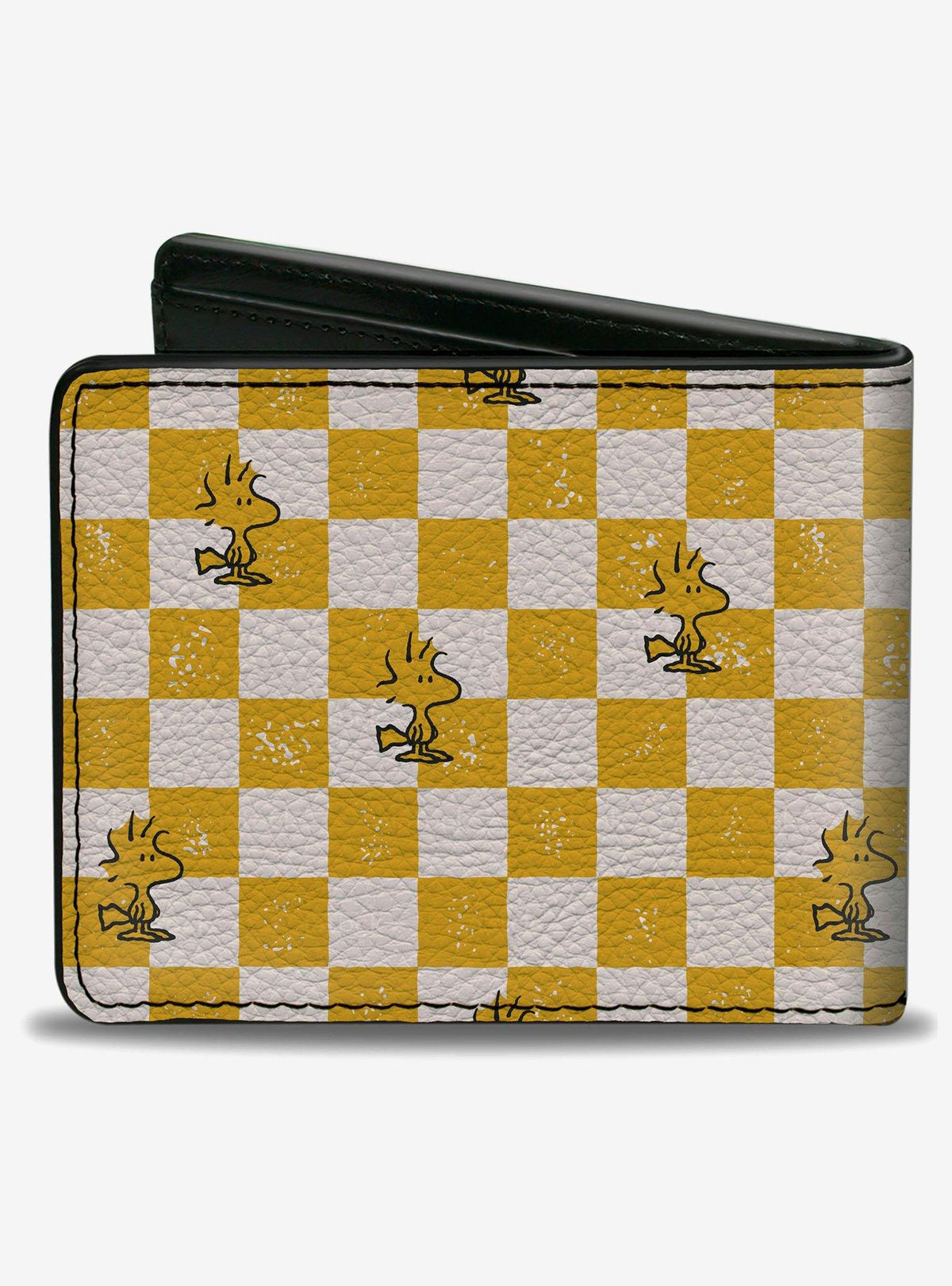 Billetera Woodstock de Peanuts amarilla y blanca