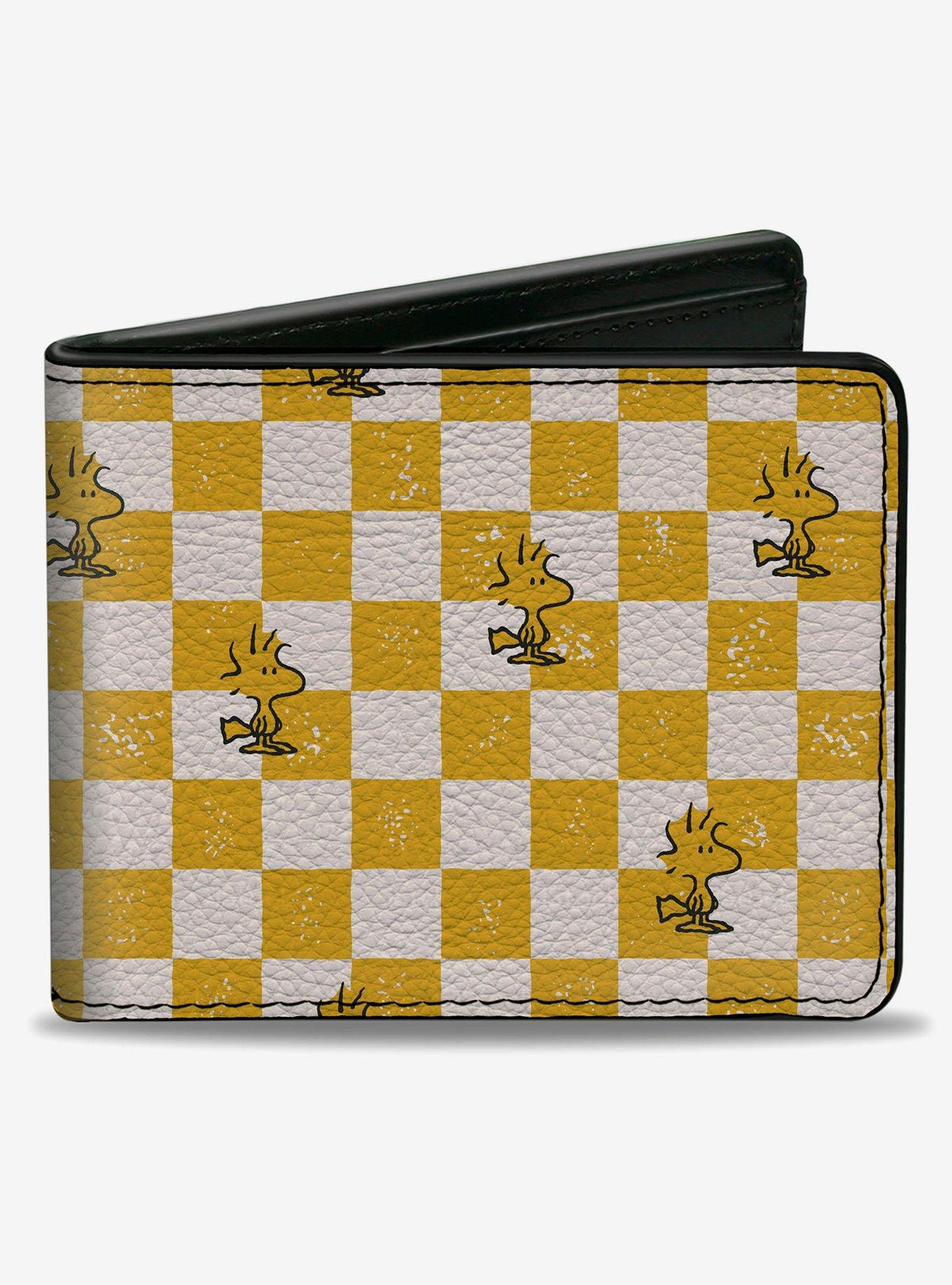 Billetera Woodstock de Peanuts amarilla y blanca