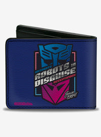 Billetera azul de doble pliegue Transformers
